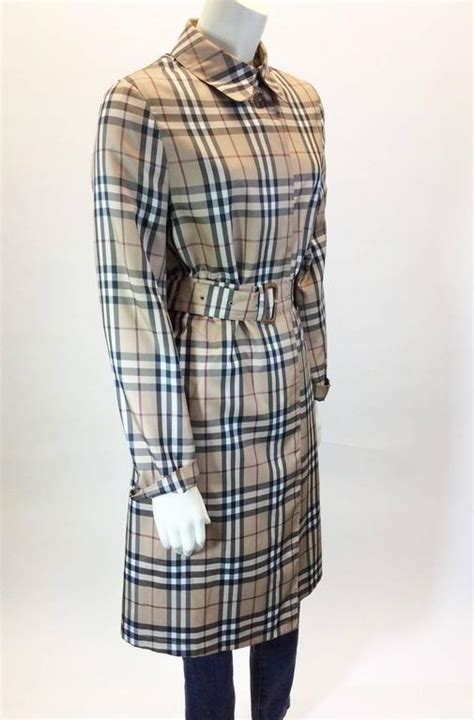 burberry plaid raincoat|burberry raincoat women.